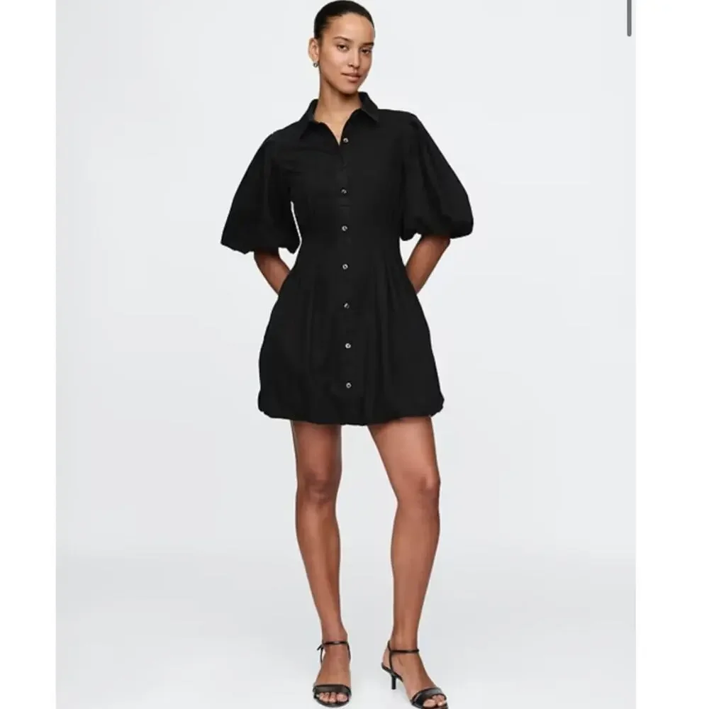 NWT Gap Bubble Mini Shirtdress Size X-Small - Picture 1 of 8